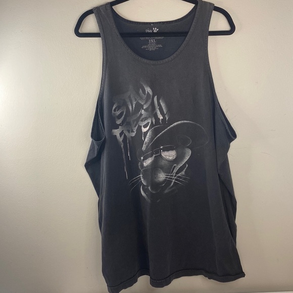 Pink Panther “ Stay Fresh” Streetwear Style Black Tank Top - Picture 1 of 4